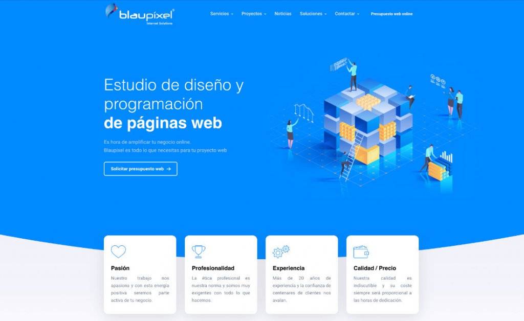 Blaupixel estrena nova página web