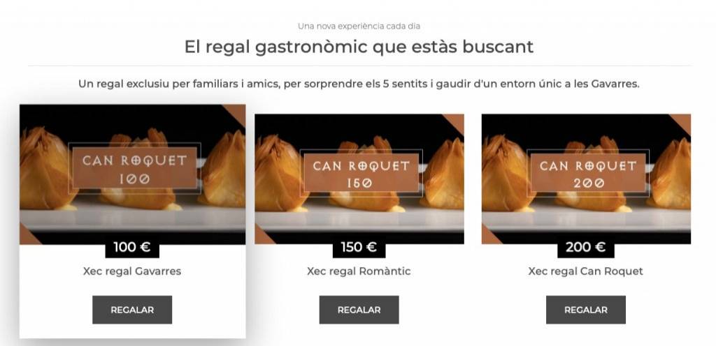 Solució de Xec regal online
